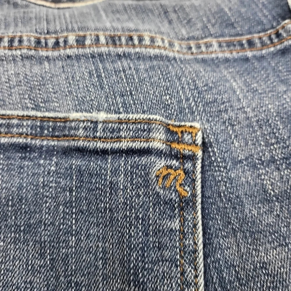 Madewell 9" High Rise Rip and Repair Edition Skinny Blue Denim Jeans Sz 36 - Picture 15 of 16